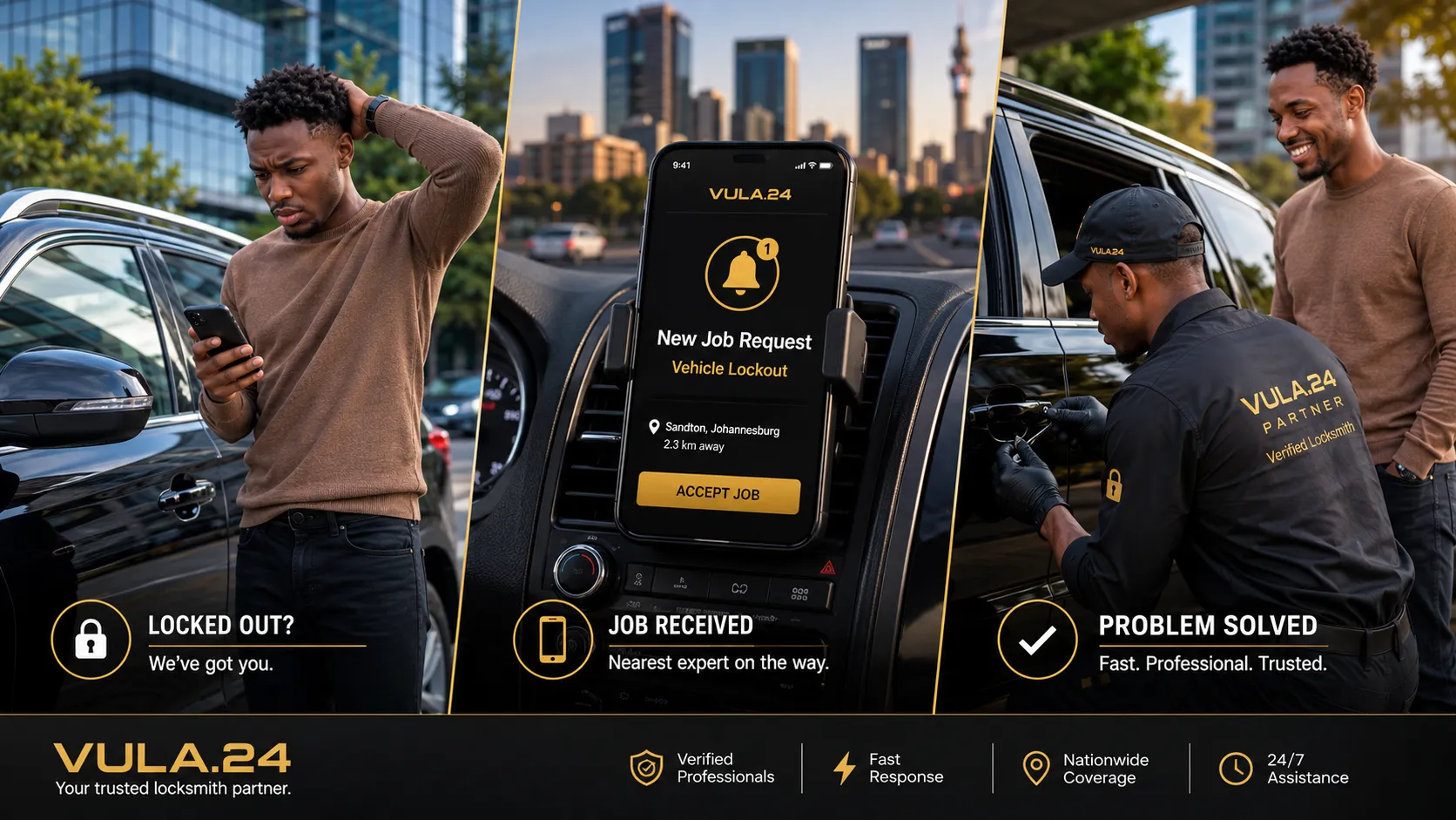 How Vula24 works — locked out, matched instantly, problem solved