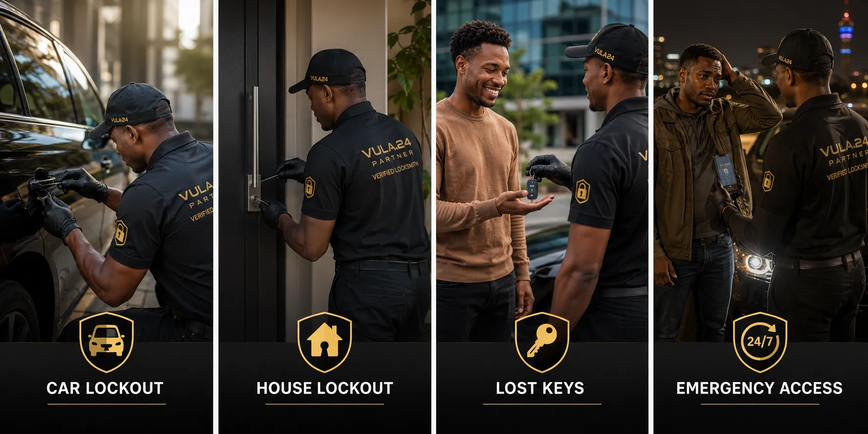 Vula24 services — Car Lockout, House Lockout, Lost Keys, Emergency Access